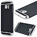Produktbild GrandEver Samsung Galaxy S6 Weiche Silikon Hülle Durchsichtige Rückschale TPU Bumper Transparent Schutzhülle Klar Handytasche mit Muster Anti-Kratzer Stoßdämpfung Ultra Slim Rückseite Silicon Backcover Soft Case Protective Cover Ultradünnen Premium Handyhülle - Silber und Schwarz