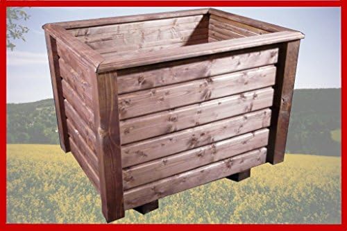 Wooden Planter box Classiv 120X40X60 CM Glazed with Walnut Wood Preservative