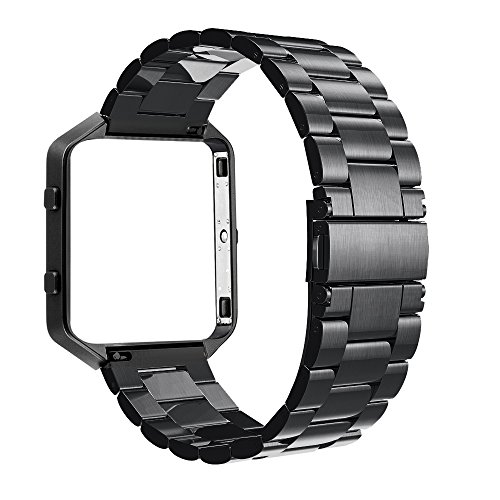 Simpeak Band Frame Compatible with Fitbit Blaze, Stainless Steel Strap with Metal Frame Replacement for Fitbit Blaze, with Link Removal Tool, Black - Image 6
