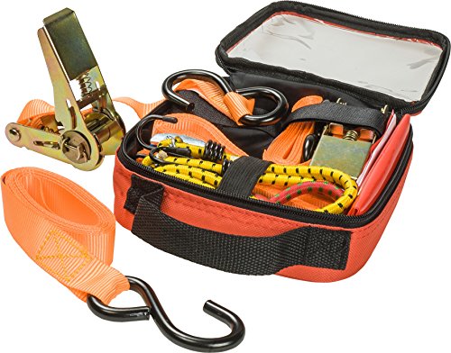 kwb Spanngurte-Set 983800 (in Transport-Tasche zur Ladungssicherung, inklusive 2 Gepäckspanner, 2 Ratschenspanngurte 2-teilig, 2 Zurrgurte, 1 Warnflagge) - 3