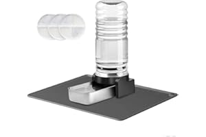 Marchul 7.2L Dog Water Dispenser with Placemat, Automatic Gravity Water Dispenser with Stainless Steel Dog Water Bowl &3 Filters