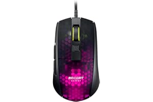 Roccat Burst Pro – bardzo lekka mysz optyczna Optical Pro do gier (wysoka precyzja, czujnik Owl-Eye (100 do 16 000 Dpi), oświetlenie LED RGB AIMO, waga 68 g, zaprojektowana w Niemczech), czarna