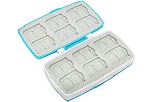 PROfezzion Porta Carte da Gioco con 36 Slot, Custodia Portatile per Cartucce da Gioco Switch per 12 Schede NS (Schede di Gioco Nintendo Switch) + 24 Schede TF (Micro SD SDHC SDXC), Blu