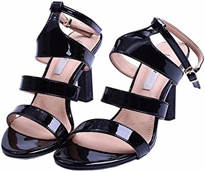 KPHY One Button The Next Empty Sexy Rome Shoes Wild Rough And Wet Shoes Summer Toes Sandals.Thirty-Six Black