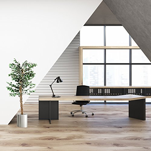 Großer grüner Ficus Baum, Echtholzstamm, Kunstbaum, Kunstpflanze, Dekobaum – Variante: 160 oder 190 cm - 4