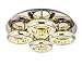 Produktbild Kristallampen Deckenleuchte Kristall Donut Ring Led Modern Chrome Schlafzimmerlampe Glaskristalle Deckenlampe Silber Crystal K9 Decken Lampen Glas Licht Wohnzimmer Leuchte Farbenwechsel 60Cm 4-Flammig