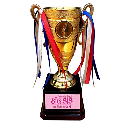 Yaya Cafe Rakhi Gift For Sister, World Best Big Sis Trophy Award For Sister - Champion Golden