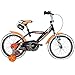 Produktbild 16 Zoll Hi5 Rebel Kinderfahrrad mit Rücktritt für Kinder ab ca. 4 Jahren Fahrrad Stützräder, Farbe:Schwarz / Orange