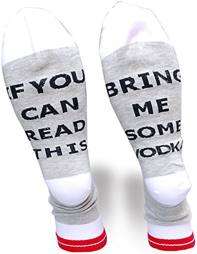 Jusoo If You can Read This Bring Me Some Vodka long Crew Socks as a gift for a vodka lover
