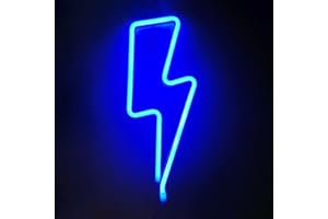 NIWWIN Neón Señal de rayo,Luces de atmósfera,Luces decorativas de sala de juegos, fuente de alimentación de batería USB / 3AA, adecuada para habitaciones infantiles, bares, fiestas, bodas, etc.
