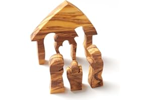 KASSIS GESCHENKARTIKEL KASSIS Madera de Olivo decoración navideña belén puzle Mesa belén decoración de Mesa de Belén 6,50 cm x 6 cm