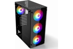 Provonto (Joue Fortnite à 100+ IPS) Lite PC Gamer [Intel Xeon X5675, AMD Radeon RX 580, RAM 8 Go, SSD 480 Go, WiFi] Desktop Gaming Ordinateur de Bureau Tour Complet Fixe Pas Cher Jeux