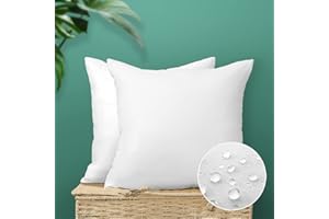 Artscope Lot de 2 Imperméables Coussins de Garnissage - Coussin à Recouvrir - Oreillers D'extérieur - Rembourrage Coussins pour Patio Jardin Ferme (50X50CM)