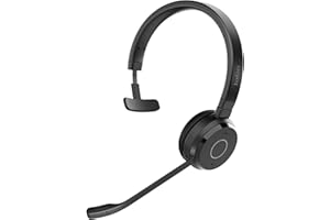 Jabra Evolve 65 Te (3e édition 2025) Micro-Casque Mono Bluetooth sans Fil, se connecte à 2 appareils, 16 h d’autonomie, Micro antibruit, Adaptateur USB-A, certifié MS Teams, Noir