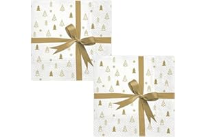 OSMA WERM GMBH Weihnachtsservietten mit Motiv - Servietten Weihnachten - Papierservietten mit Schleife - 33x33cm - 20Stück - 2er Pack