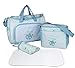 4pcs Stylish Designer Mummy Tote Waterproof Handbag Baby Diaper Nappy Changing Bag Set Nursing Messenger Bag Changing Mat Milk Bottle Holder Case