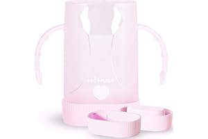 MOMUSE Baby Pouch Holder Supporto per Sacchetti a Doppio Coperchio per bambini consente al bambino di nutrirsi da solo ed evitare disordini