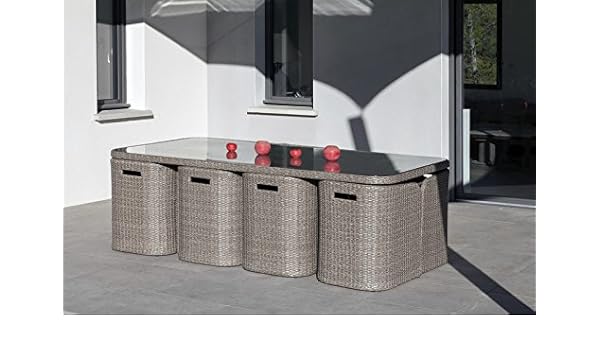 Terria Ensemble Repas 9 Pieces Lavande 229x118x74 Cm Amazon Fr