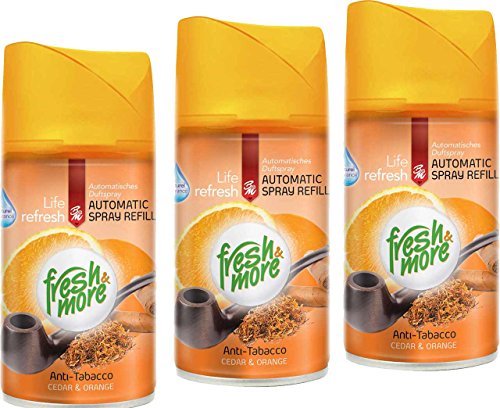 Fresh&More Lot de 3 recharges anti-tabac pour Freshmatic Max -250 ml