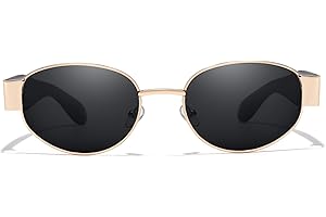 SODQW Retro Oval Sunglasses for Women 90s Vintage Ladies Sun Glasses with UV400 Protection Non Polarised Trendy Fashion Sun Glasses 90s Shades