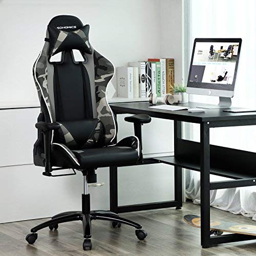 SONGMICS Bürostuhl Racing Stuhl Gamingstuhl mit hoher Rückenlehne