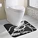 Produktbild Hoklcvd Acoustic Guitar U-Shaped Toilet Floor Rug Non-Slip Toilet Carpets Bath Mats Rug