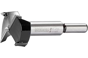 Mollom 41,2mm (1-5/8") Forstnerbohrer mit langlebiger YG8 Hartmetall-Dicke von 2,0mm für präzise Holzbearbeitung. Ideal für Hartholz, Kunststoff und Sperrholz