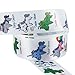 Produktbild laribbons Printed Satin Band, Rainbow Pony Sketch Weiß
