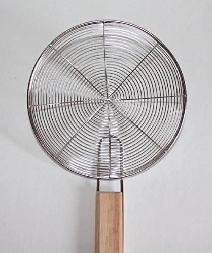 AAF Nommel ® Metallsieb mit Holzgriff Wok-Sieb Öl Löffel Ø 020 cm Nr. 020 - 3