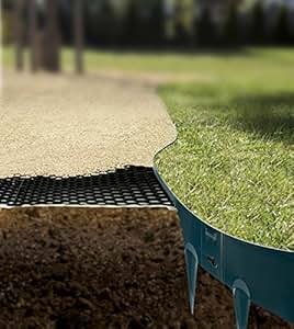 WIGAWay 5-er Pack Rasenkante Metall , Randeinfassung Pflasterkante