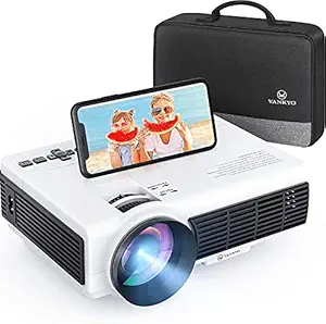 VANKYOMINI Leisure 3W(Upgraded 2021) Mini Projector with Synchronize Smartphone Screen, Portable WiFi Projector Supports 1080P for iOS/Android Devices, Compatible with TV Stick, PS4, HDMI for Home