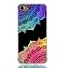 Produktbild iPhone 7 Plus / iPhone 8 Plus (5.5 Zoll) Hülle, Hozor TPU Schwarz Schutzhülle Kratzfeste Buntes Plating Reflektierend Muster Handy Hülle Weiche Silikon Bumper Case Rückseite Cover Tasche - Diagonale Blume