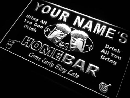 ADVPRO p-tm-w Name Personalized Custom Home Bar Beer Neon Light Sign White
