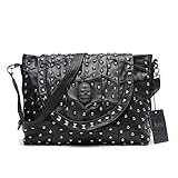 Das Exterieur des große Damen Handtasche Geldbörse ist Lammfell 121,92 es sieht 's genäht zusammen im Kind Of A Patchwork-Muster und zu gut gemacht werden.