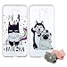 Produktbild 2X Handy Silikonhülle für Xiaomi Pocophone F1, Stoßfest Schutz Tasche Weich TPU Gel Bumper Etui Dünn Cover Case (Hund Batman) Kratzfest Anti Fingerabdruck, mit 2 Tier Kable