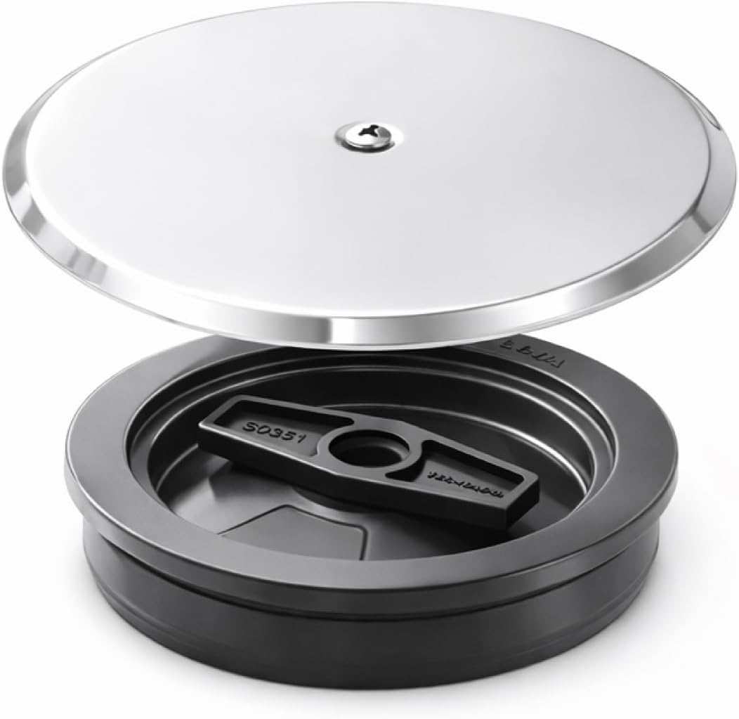 Tapa de Bote Sifónico para Baño – Acero Inoxidable con Junta de Goma – Evita Malos Olores y Fugas – Cierre Seguro para Desagüe y Ducha – Compatible con Sifón - Fluvia