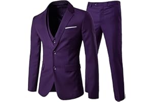 Allthemen Abito da Uomo Slim Fit in 3 Pezzi Completo da Uomo per Affari di Matrimonio Business Formale Suit 3 Pezzi