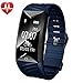 Produktbild YAMAY Fitness Armband mit Pulsmesser,Fitness Tracker mit Herzfrequenz Wasserdicht IP67 Aktivitätstracker Pulsuhren Smartwatch Schrittzähler Armbanduhr mit Schlafmonitor Kalorienzähler Vibrationsalarm Anruf SMS Whatsapp Beachten kompatibel mit iPhone Android Handy(Blau)