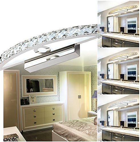 VINGO® 16W LED mirror light color changing mirror lamp 3in1 bathroom light top light mirror light acrylic crystal modern with switch energy saving mirror light mirror cabinet 180 ° adjustable wardrobe 230V decoration