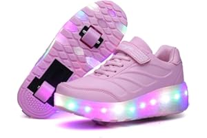 HUSK'SWARE Scarpe Ragazza da Ragazzo con Ruote, 2 in 1 per Bambini, con rotelle, per Skateboard, Sneakers