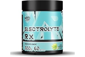 Electrolyte RX Premium Electrolyte Blend Highly Dosed Electrolyte Profile for Fitness and Sport | Low Calorie Electrolyte Powder | 300g Tub WOD Powders (Apple & Elderflower)