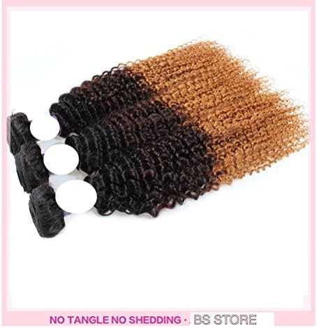 OnlineGroceryStore(TM) 1pc 12" ombre curly Brazilian hair weft PK