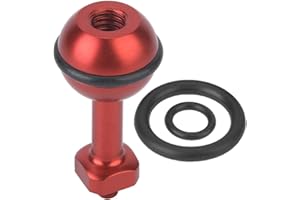OUMIJ Supporto per Base a Sfera, Staffa da Immersione in Lega di Alluminio Action Camera Supporto per Testa di Riempimento con Base a Sfera Supporto da 1/4 '' Vite(rosso)