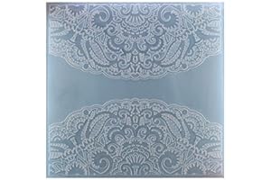 Kwan Crafts Large Size Flowers Corner Plastic Embossing Folders for Card Making Scrapbooking and Other Paper Crafts, 19.7x19.7cm