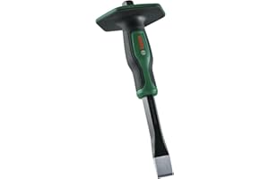 Bosch Cincel plano para piedra 22-250 mm (arista de corte doblemente resinificada para tareas pesadas; eje de cromo-vanadio; mango suave y cómodo con protección para manos)