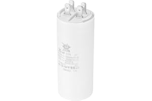 PATIKIL CBB60 25uf Running Capacitor,AC 450V 4 Pins 50/60Hz Double Insert Cylinder Bottom for Air conditioning,Water Pump,Fan Motor Star 96 x 40mm