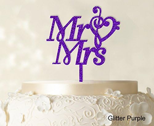 Mr and Mrs Wedding Engagment Cake Topper Cake Decorations Color Option Available 5"-6" Inches Wide