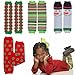 Christmas 4-Pack baby & toddler leg warmers in argyle candy cane snowman and polka dot by juDanzy