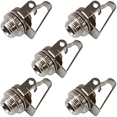 3.5mm Mini Jack Mono Open Chassis Panel Mount Female Socket Connector x 5