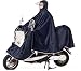 Produktbild Regenumhang Mac für Scooter und Motorrad, für Damen und Herren, extra groß, progressiv verlängerbar, universal, sorgt für optimale Mobilität auf dem Scooter und Motorrad. Vollständiger Schutz mit durchsichtigem Visier, und reflektierender Ziernaht (Tiefblau)